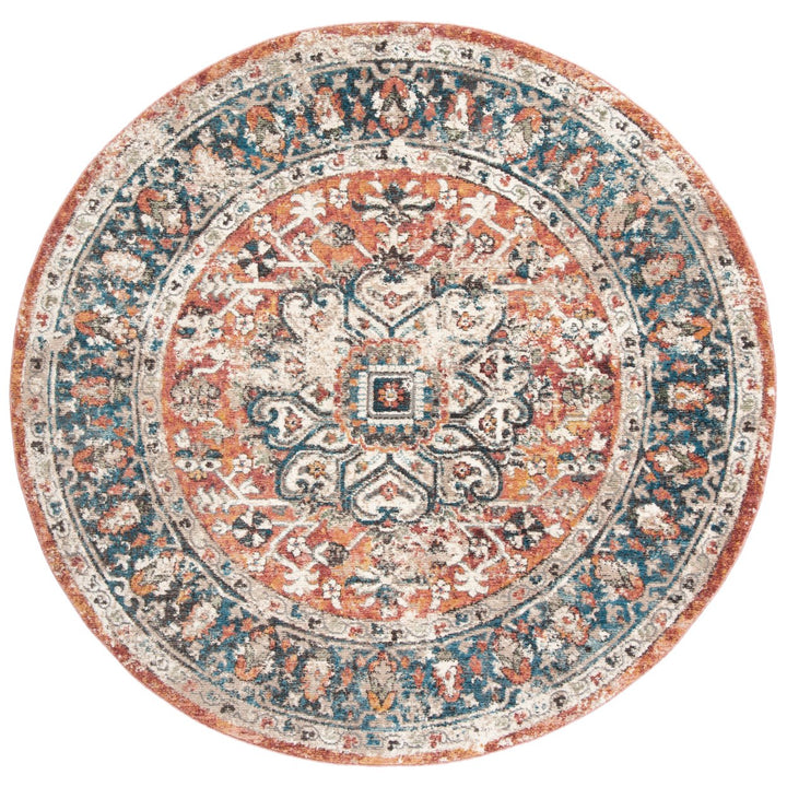 SAFAVIEH Carlyle Collection CYL229P Orange / Blue Rug Image 1