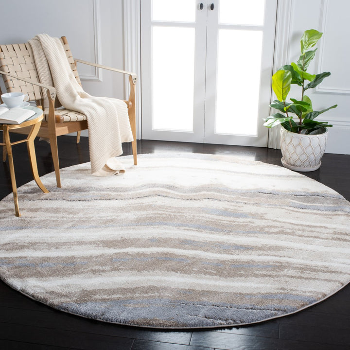 SAFAVIEH Cyrus Shag CYR126A Ivory / Grey Rug Image 2