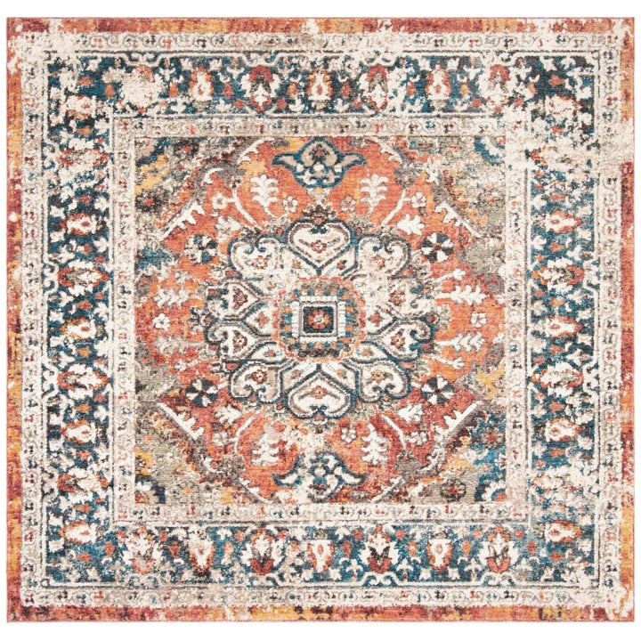 SAFAVIEH Carlyle Collection CYL229P Orange / Blue Rug Image 1