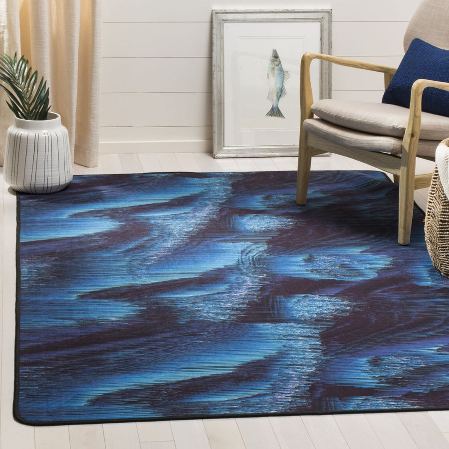 SAFAVIEH Daytona DAY120K Black/Turquoise Rug Image 1