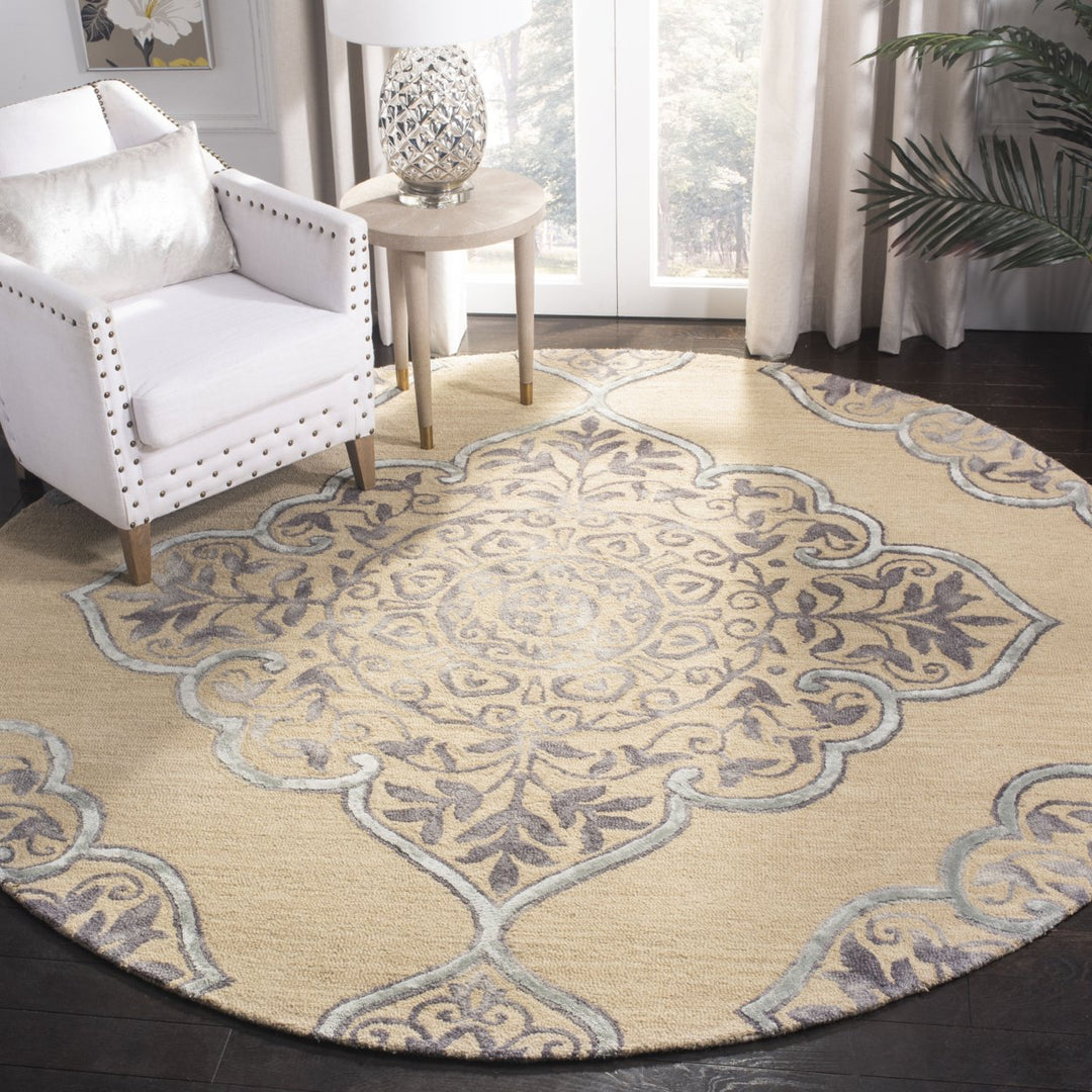 SAFAVIEH Dip Dye DDY510A Handmade Beige / Blue Rug Image 2