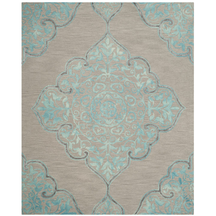 SAFAVIEH Dip Dye DDY510C Handmade Grey / Turquoise Rug Image 1