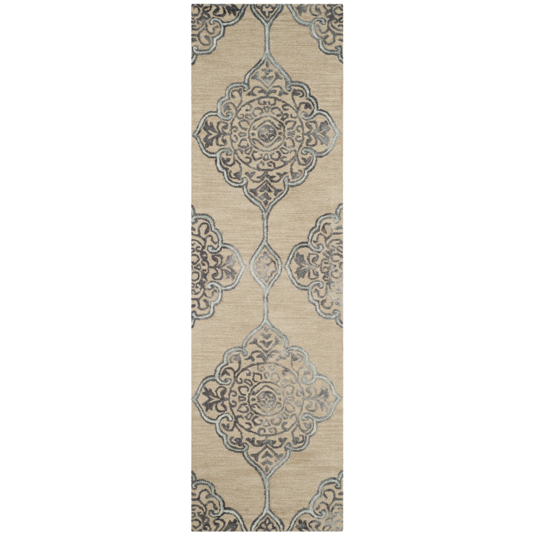 SAFAVIEH Dip Dye DDY510A Handmade Beige / Blue Rug Image 5