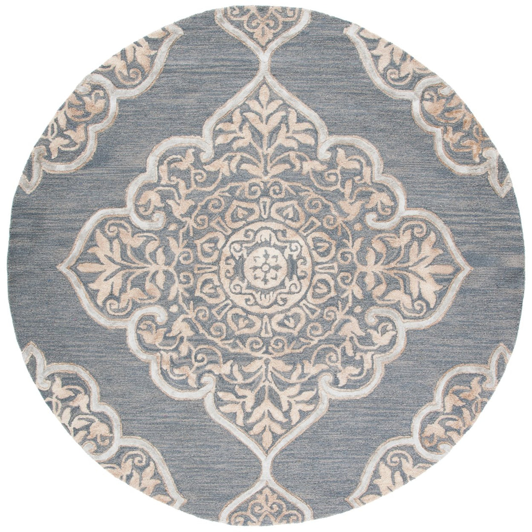 SAFAVIEH Dip Dye DDY510B Handmade Slate / Beige Rug Image 1