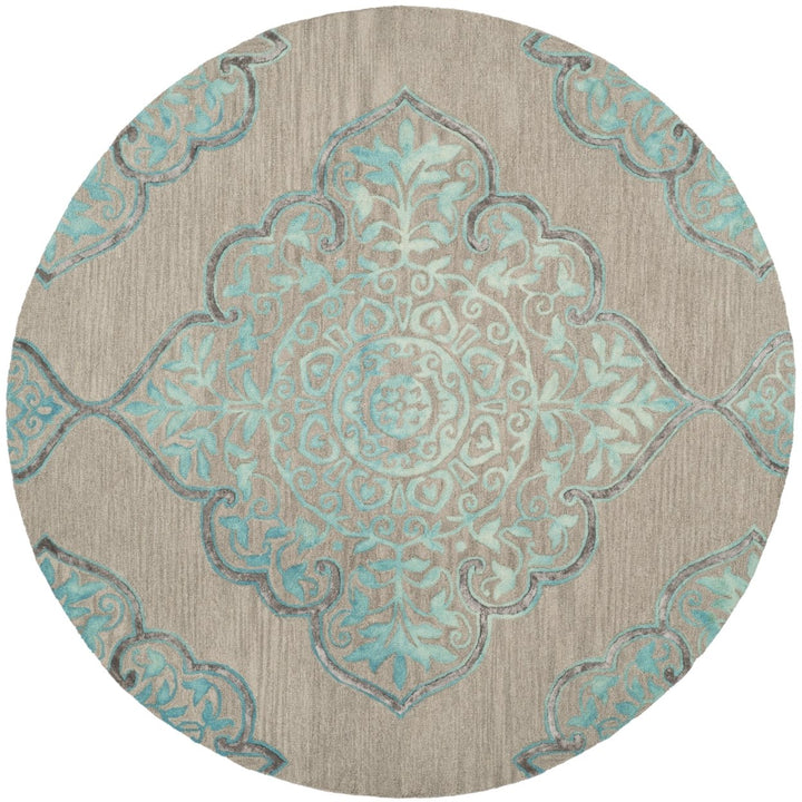 SAFAVIEH Dip Dye DDY510C Handmade Grey / Turquoise Rug Image 1