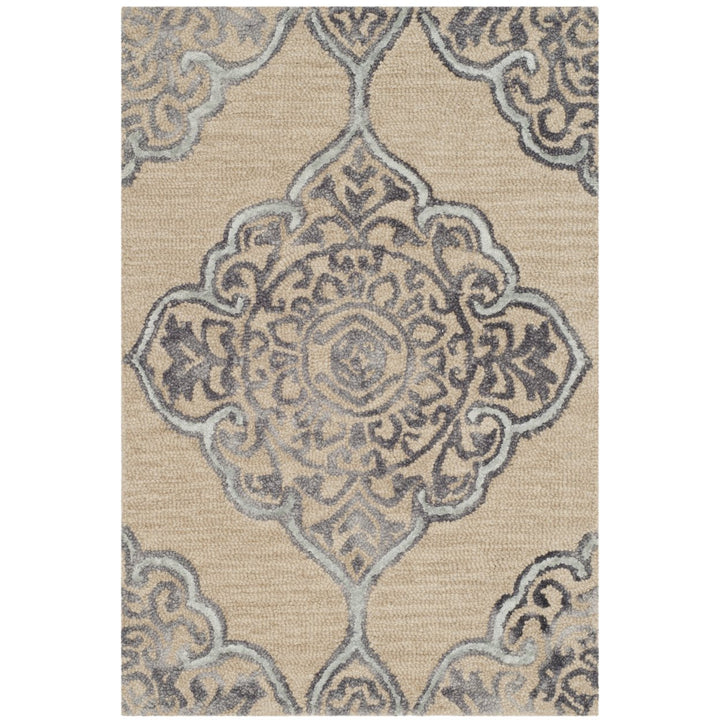 SAFAVIEH Dip Dye DDY510A Handmade Beige / Blue Rug Image 1