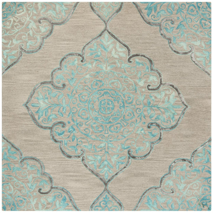 SAFAVIEH Dip Dye DDY510C Handmade Grey / Turquoise Rug Image 1