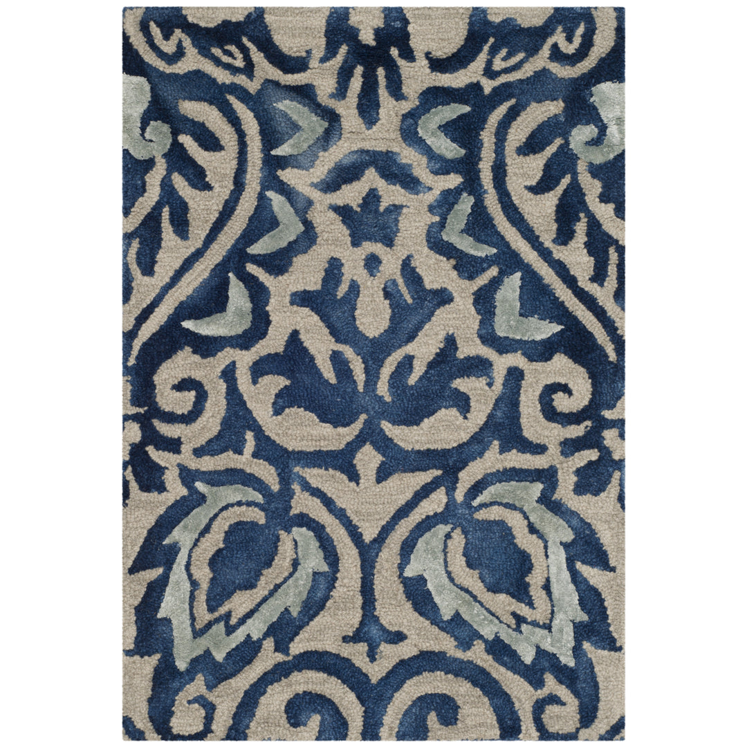 SAFAVIEH Dip Dye DDY511K Handmade Royal Blue / Beige Rug Image 8