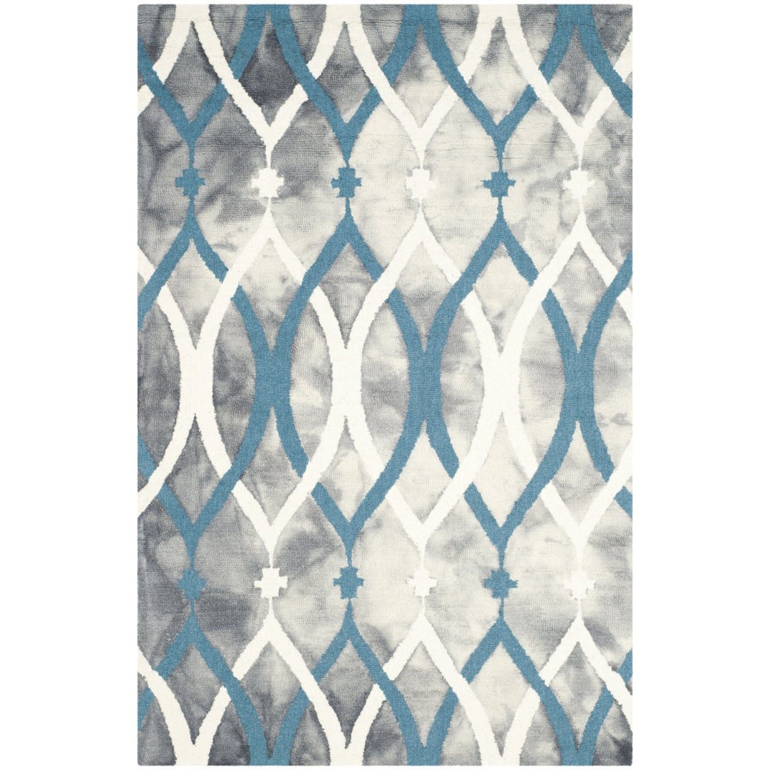 SAFAVIEH Dip Dye DDY534J Handmade Grey / Ivory Blue Rug Image 1