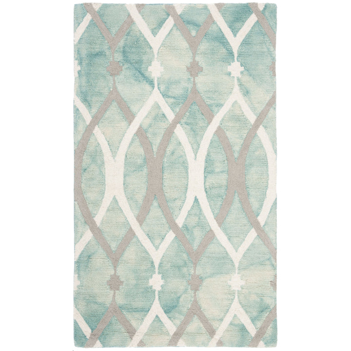 SAFAVIEH Dip Dye DDY534Q Handmade Green / Ivory Grey Rug Image 4