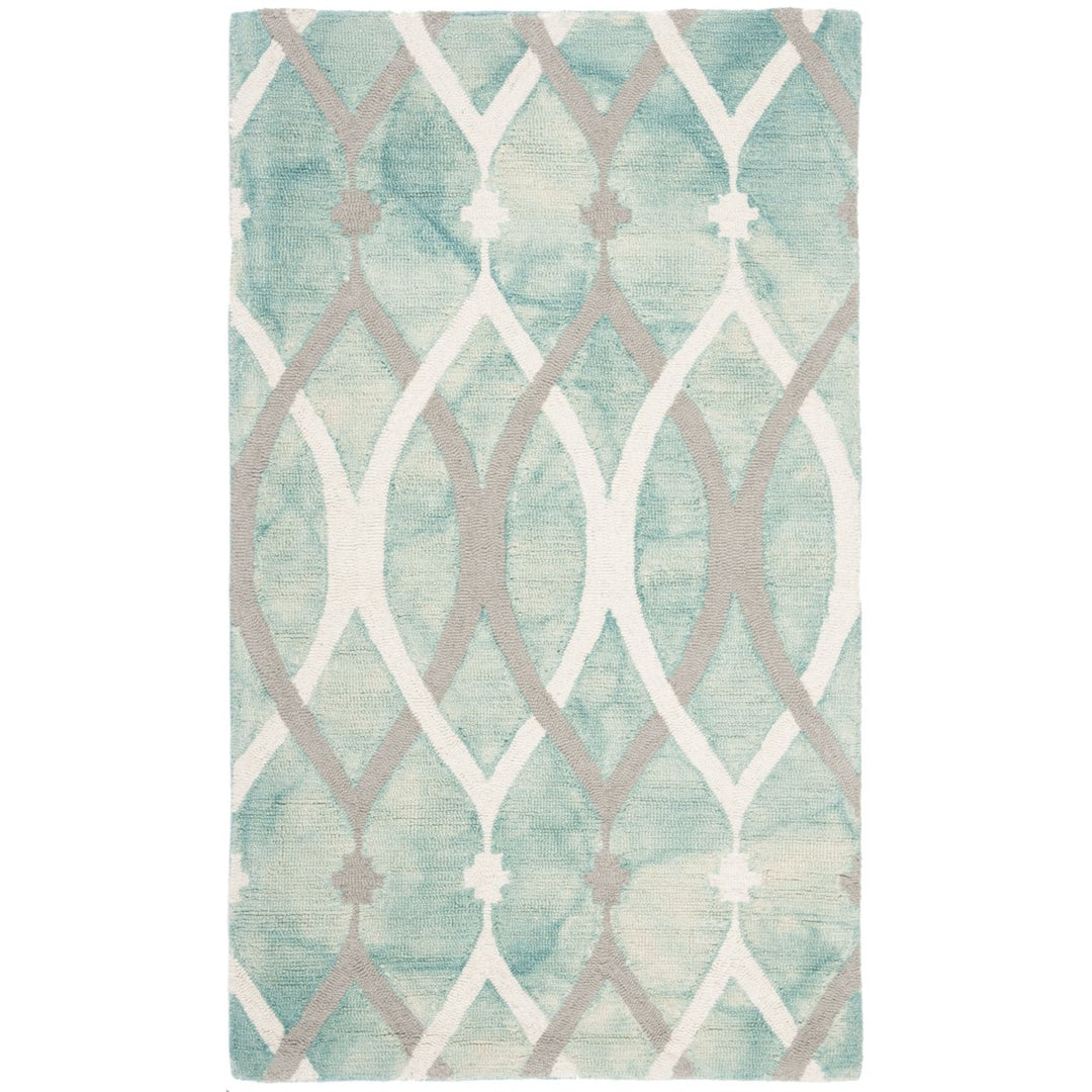 SAFAVIEH Dip Dye DDY534Q Handmade Green / Ivory Grey Rug Image 1