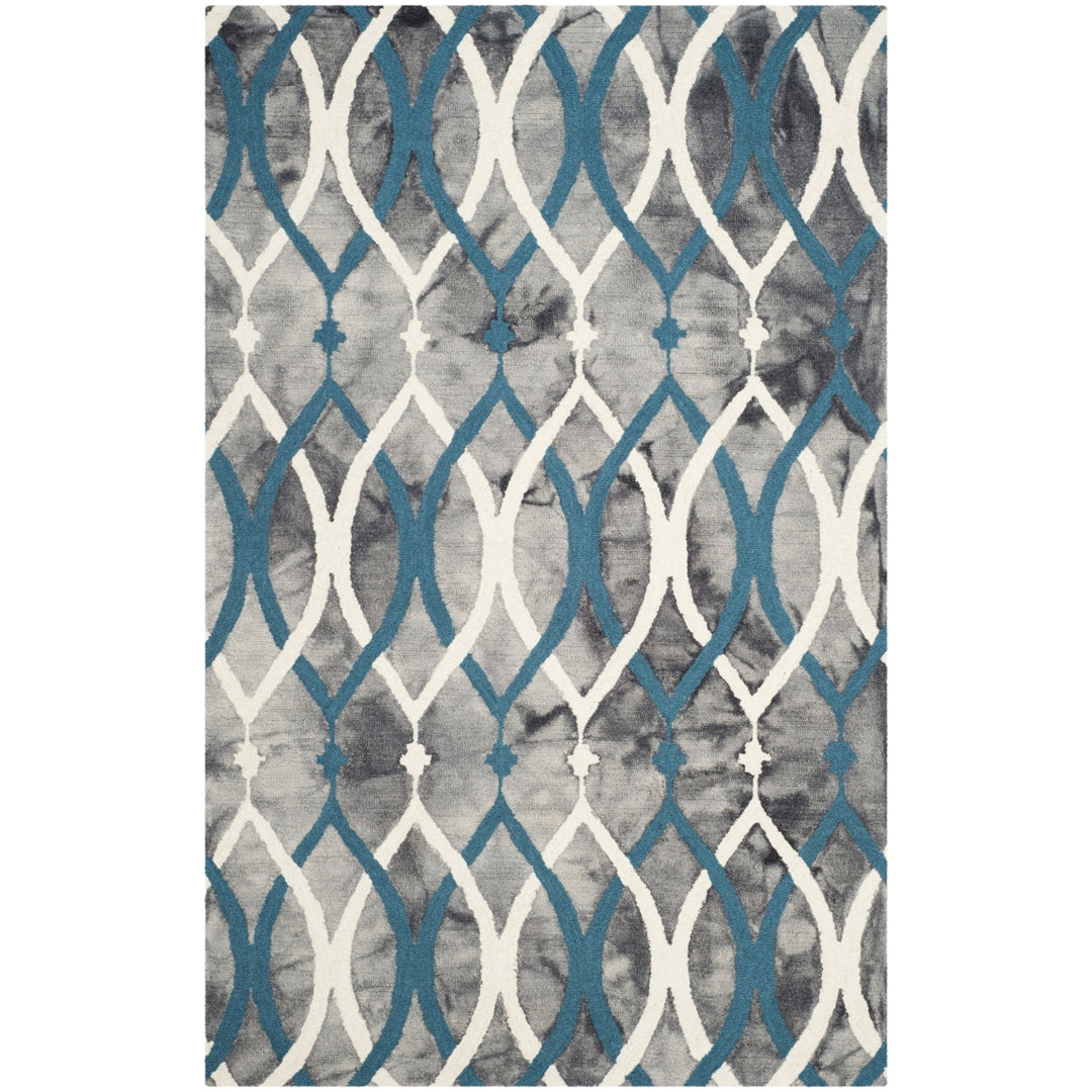 SAFAVIEH Dip Dye DDY534J Handmade Grey / Ivory Blue Rug Image 6