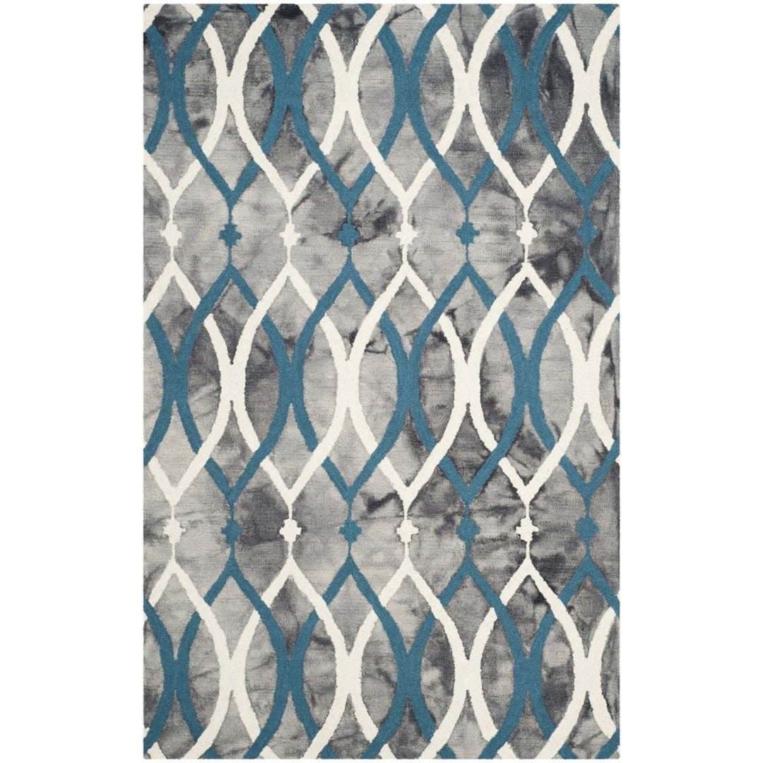 SAFAVIEH Dip Dye DDY534J Handmade Grey / Ivory Blue Rug Image 1