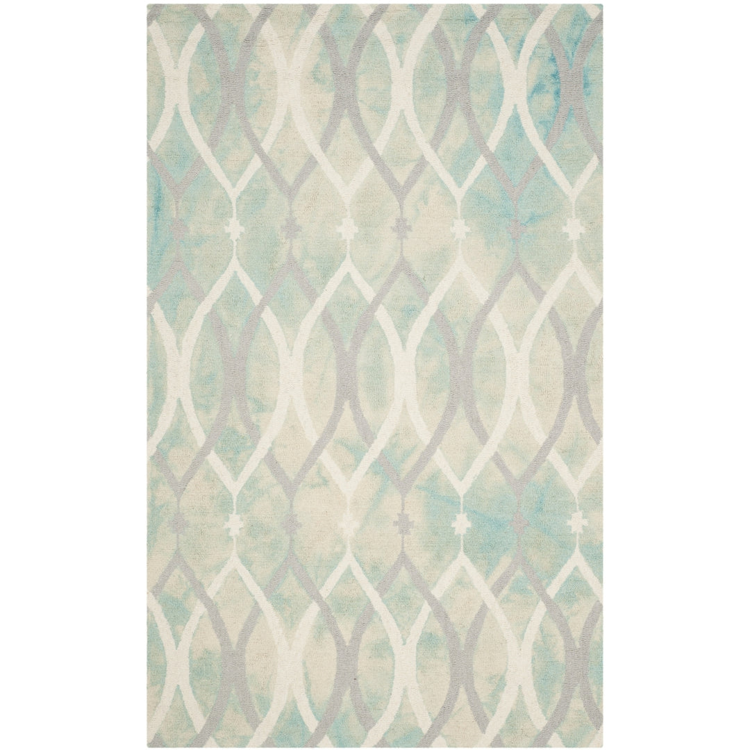 SAFAVIEH Dip Dye DDY534Q Handmade Green / Ivory Grey Rug Image 5