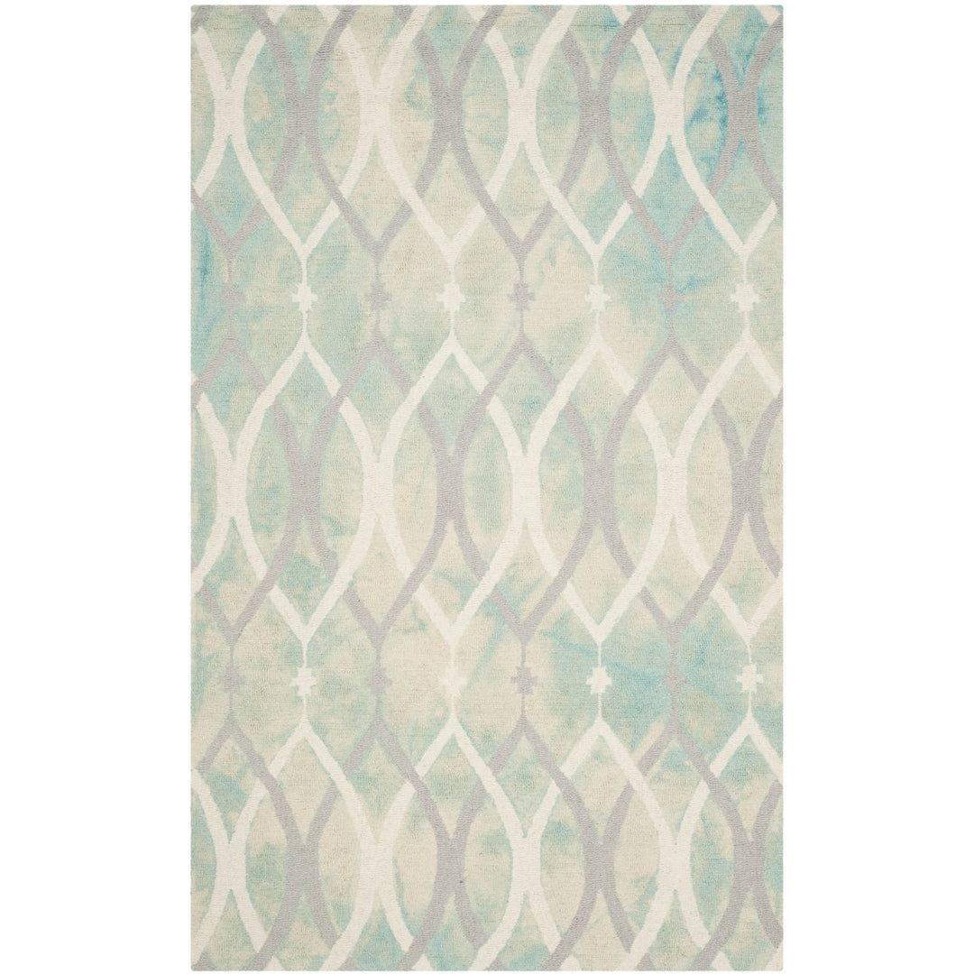 SAFAVIEH Dip Dye DDY534Q Handmade Green / Ivory Grey Rug Image 1