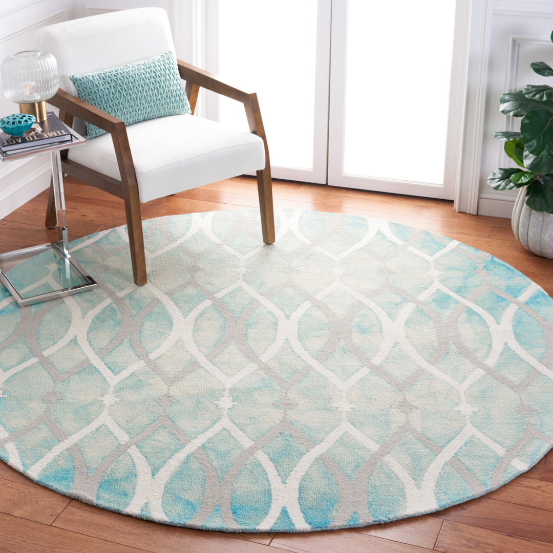 SAFAVIEH Dip Dye DDY534Q Handmade Green / Ivory Grey Rug Image 8