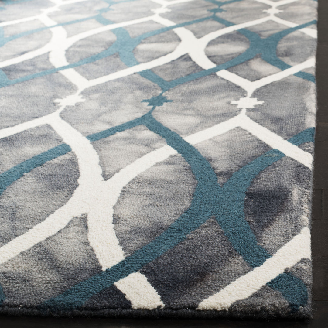 SAFAVIEH Dip Dye DDY534J Handmade Grey / Ivory Blue Rug Image 11