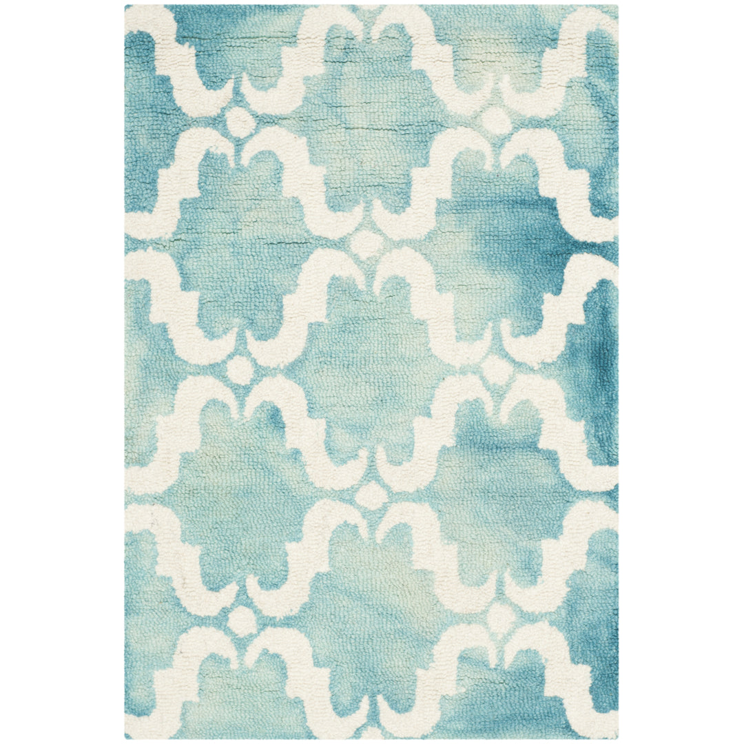 SAFAVIEH Dip Dye DDY536D Handmade Turquoise / Ivory Rug Image 2