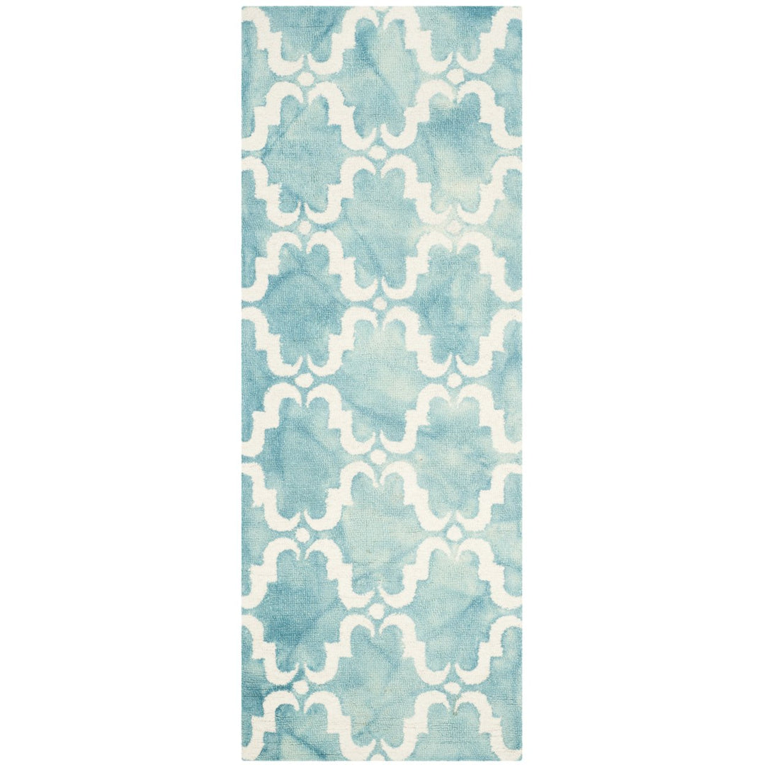 SAFAVIEH Dip Dye DDY536D Handmade Turquoise / Ivory Rug Image 1