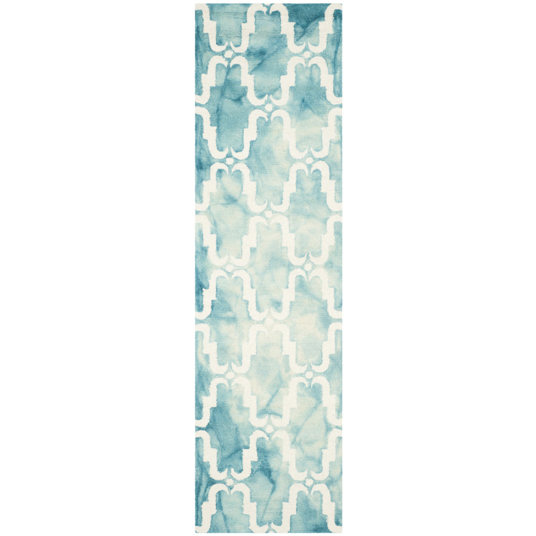 SAFAVIEH Dip Dye DDY536D Handmade Turquoise / Ivory Rug Image 5