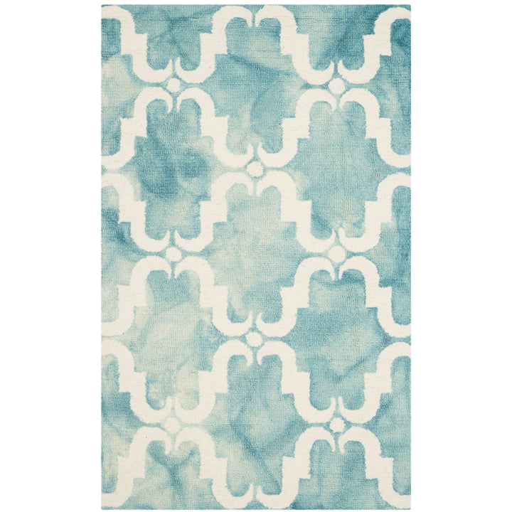 SAFAVIEH Dip Dye DDY536D Handmade Turquoise / Ivory Rug Image 6