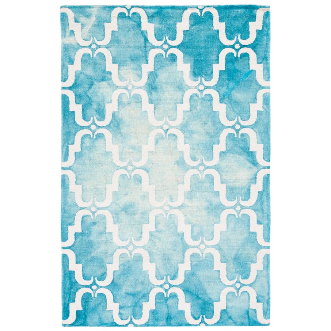 SAFAVIEH Dip Dye DDY536D Handmade Turquoise / Ivory Rug Image 1