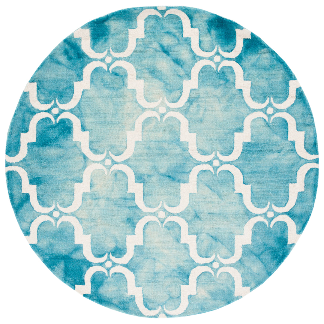 SAFAVIEH Dip Dye DDY536D Handmade Turquoise / Ivory Rug Image 10