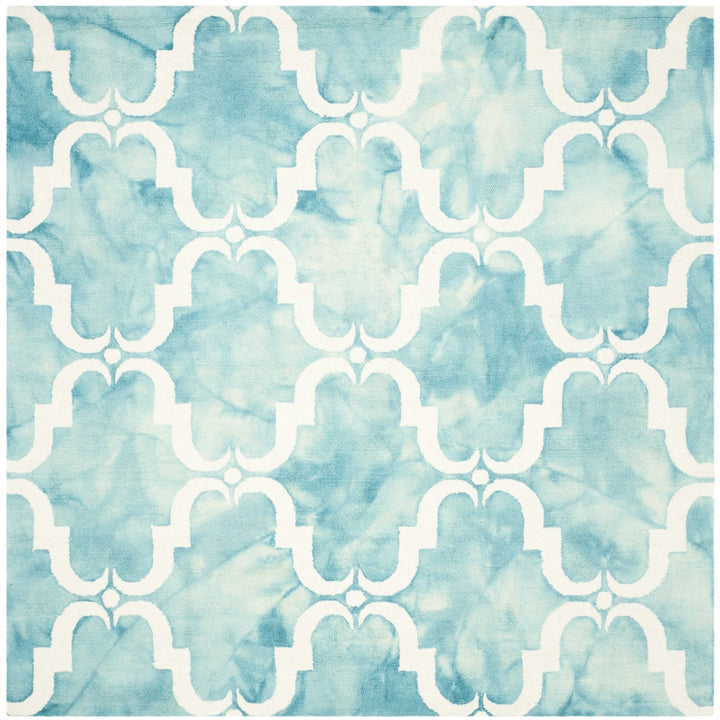 SAFAVIEH Dip Dye DDY536D Handmade Turquoise / Ivory Rug Image 11