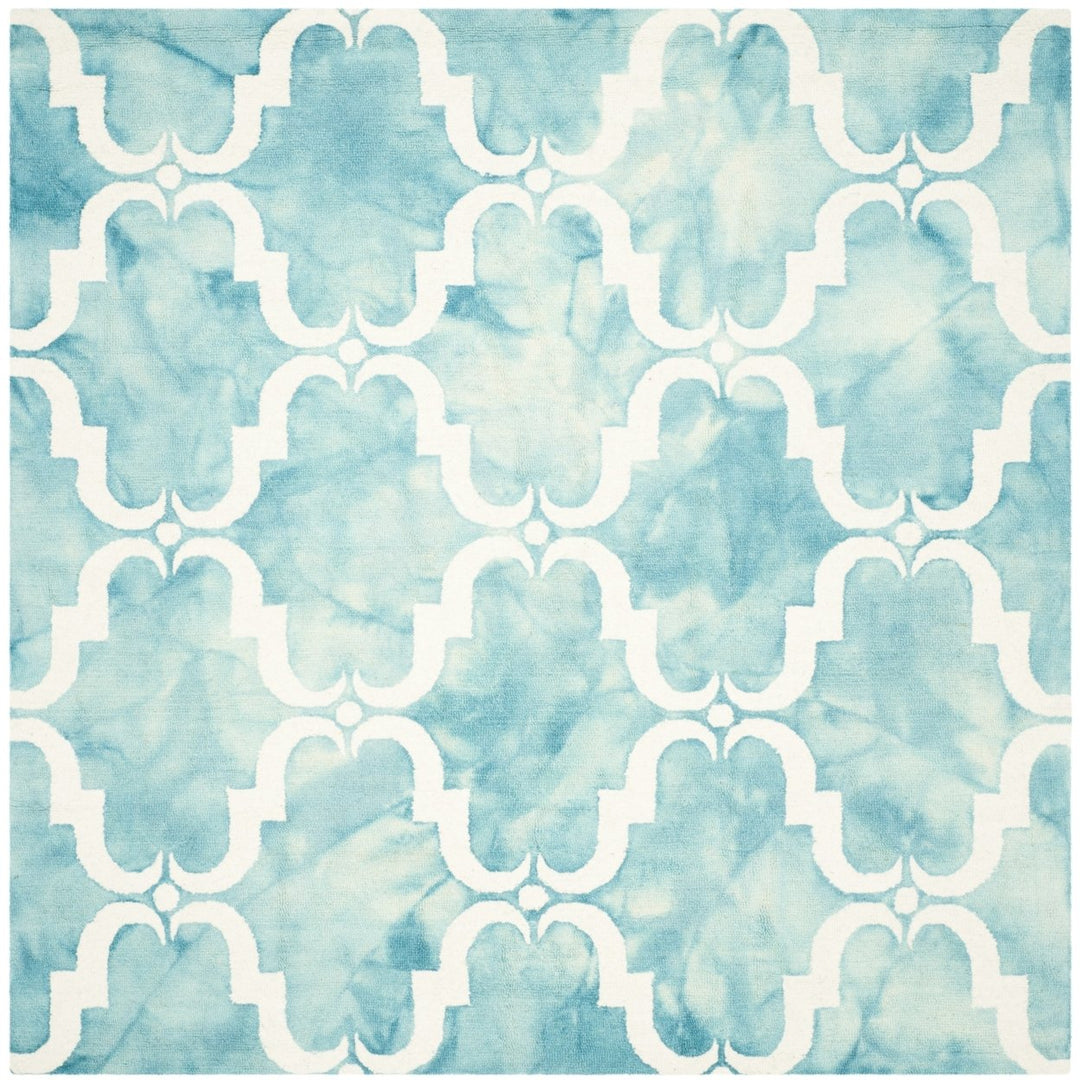 SAFAVIEH Dip Dye DDY536D Handmade Turquoise / Ivory Rug Image 1