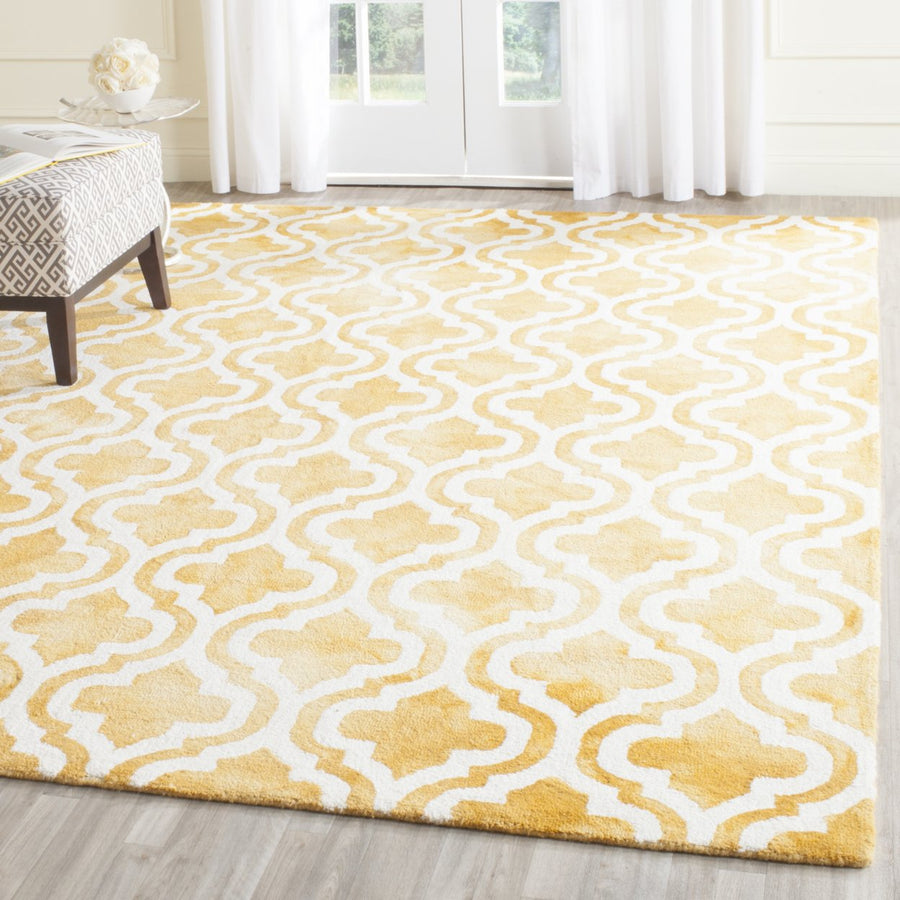 SAFAVIEH Dip Dye DDY537H Handmade Gold / Ivory Rug Image 1