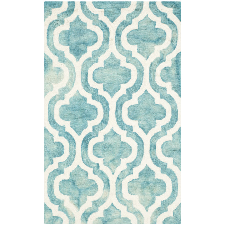 SAFAVIEH Dip Dye DDY537D Handmade Turquoise / Ivory Rug Image 2