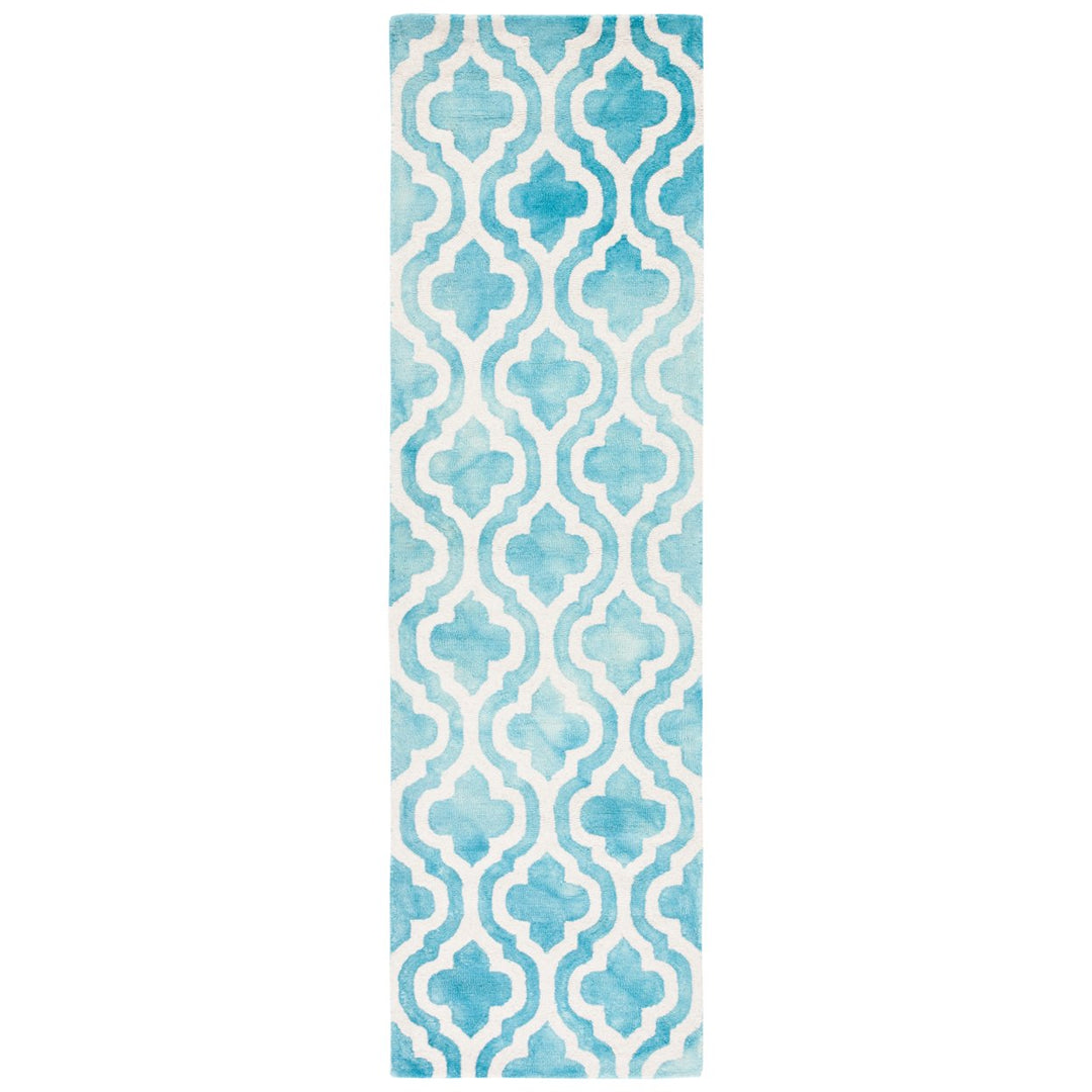 SAFAVIEH Dip Dye DDY537D Handmade Turquoise / Ivory Rug Image 3