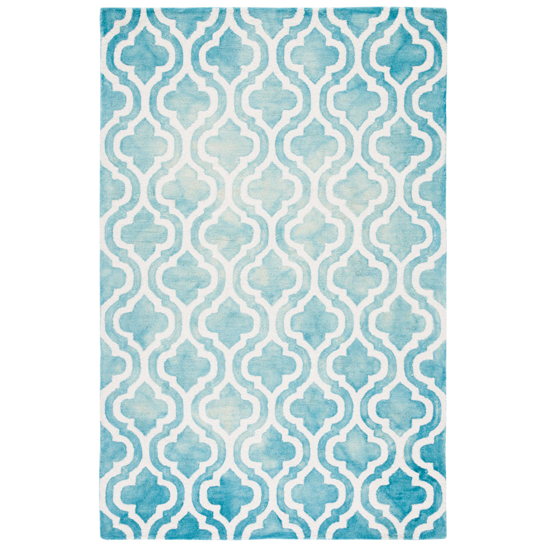 SAFAVIEH Dip Dye DDY537D Handmade Turquoise / Ivory Rug Image 5