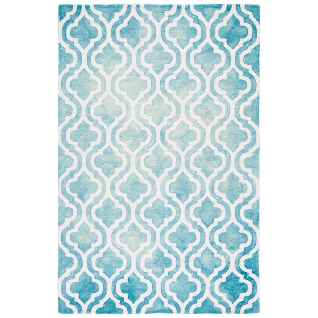 SAFAVIEH Dip Dye DDY537D Handmade Turquoise / Ivory Rug Image 1