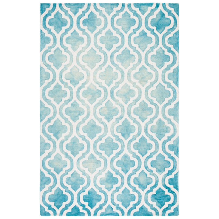 SAFAVIEH Dip Dye DDY537D Handmade Turquoise / Ivory Rug Image 1