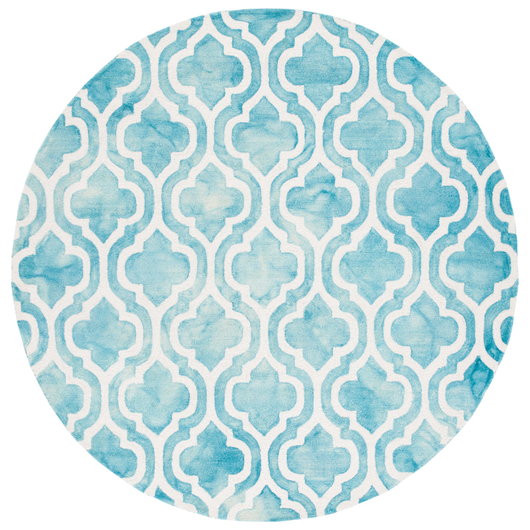 SAFAVIEH Dip Dye DDY537D Handmade Turquoise / Ivory Rug Image 6