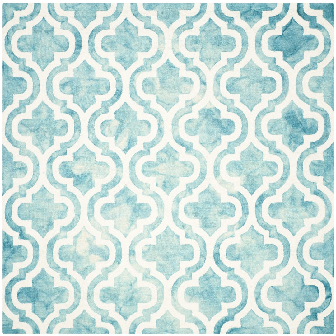 SAFAVIEH Dip Dye DDY537D Handmade Turquoise / Ivory Rug Image 7