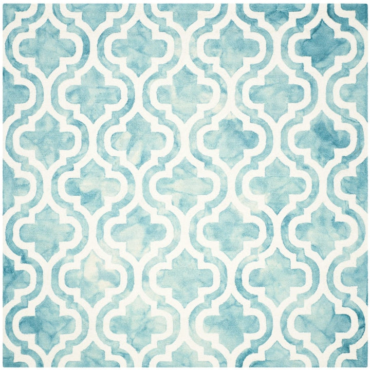 SAFAVIEH Dip Dye DDY537D Handmade Turquoise / Ivory Rug Image 1