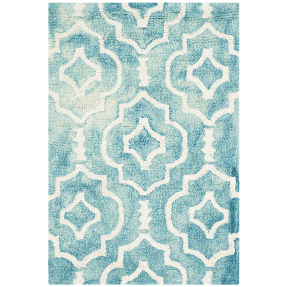 SAFAVIEH Dip Dye DDY538D Handmade Turquoise / Ivory Rug Image 2