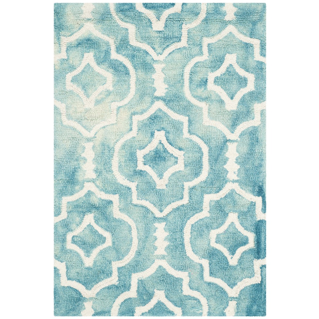 SAFAVIEH Dip Dye DDY538D Handmade Turquoise / Ivory Rug Image 1