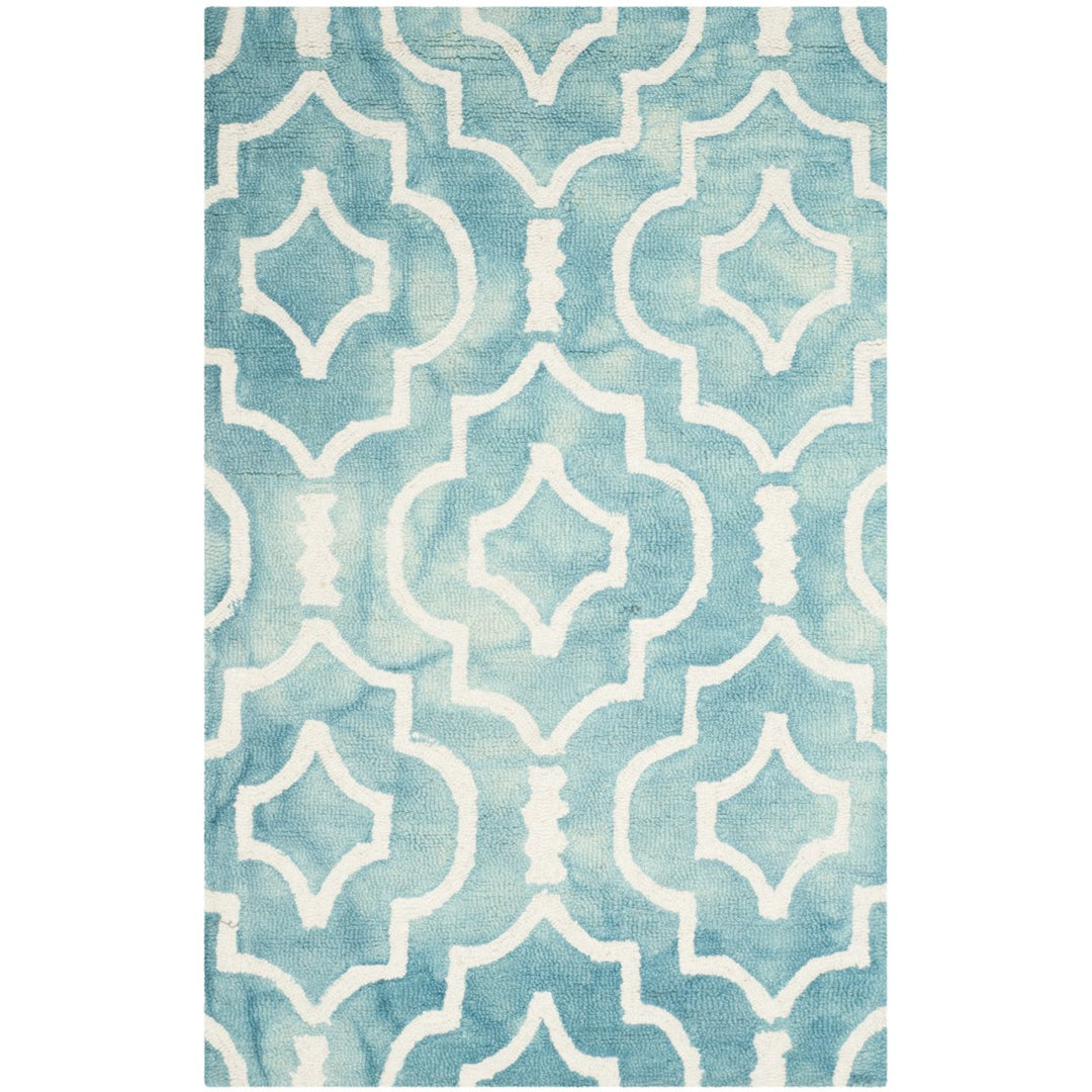 SAFAVIEH Dip Dye DDY538D Handmade Turquoise / Ivory Rug Image 1