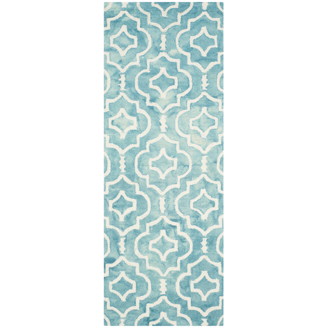 SAFAVIEH Dip Dye DDY538D Handmade Turquoise / Ivory Rug Image 4