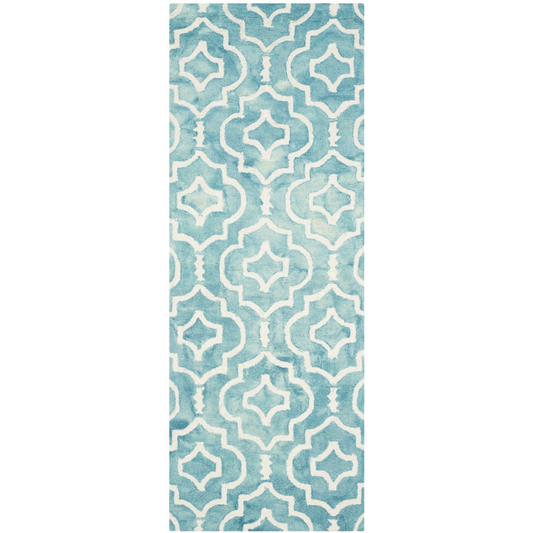 SAFAVIEH Dip Dye DDY538D Handmade Turquoise / Ivory Rug Image 1