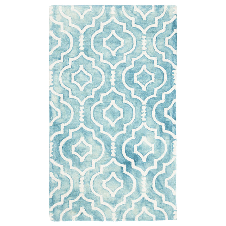 SAFAVIEH Dip Dye DDY538D Handmade Turquoise / Ivory Rug Image 6