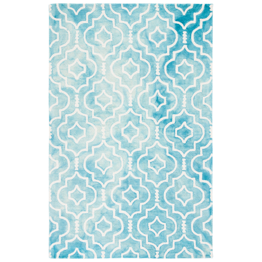 SAFAVIEH Dip Dye DDY538D Handmade Turquoise / Ivory Rug Image 7