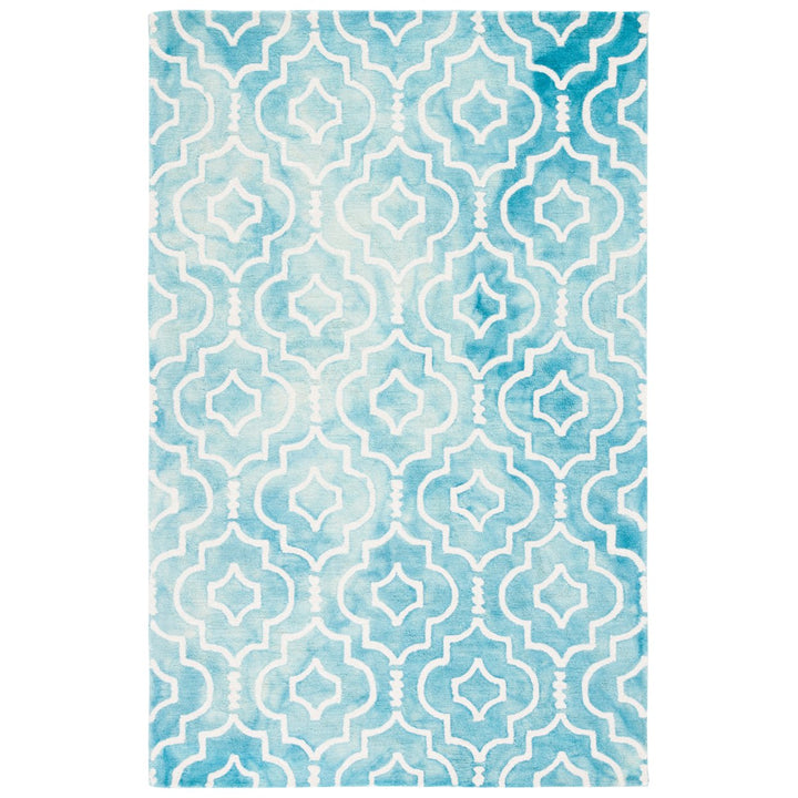 SAFAVIEH Dip Dye DDY538D Handmade Turquoise / Ivory Rug Image 1