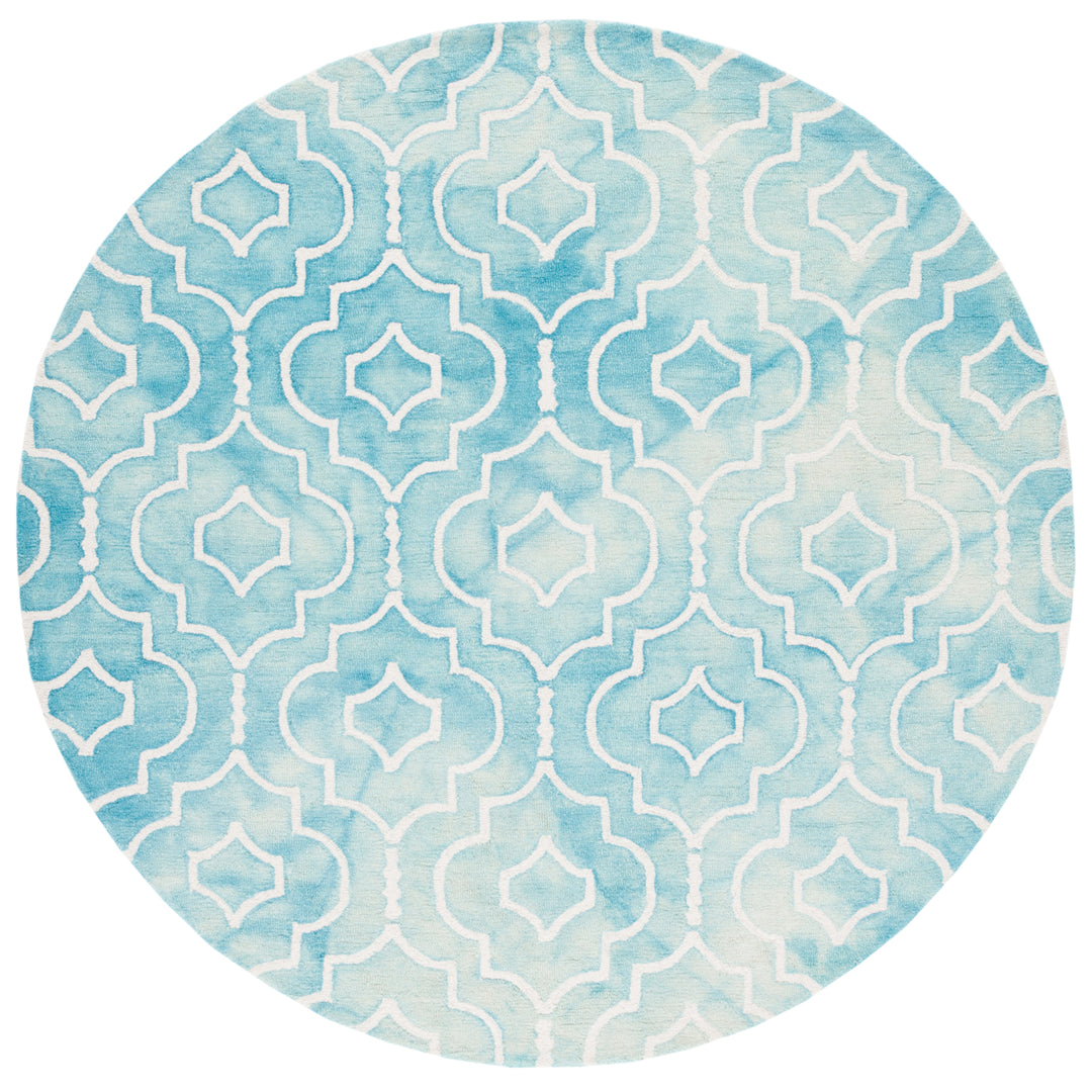 SAFAVIEH Dip Dye DDY538D Handmade Turquoise / Ivory Rug Image 8