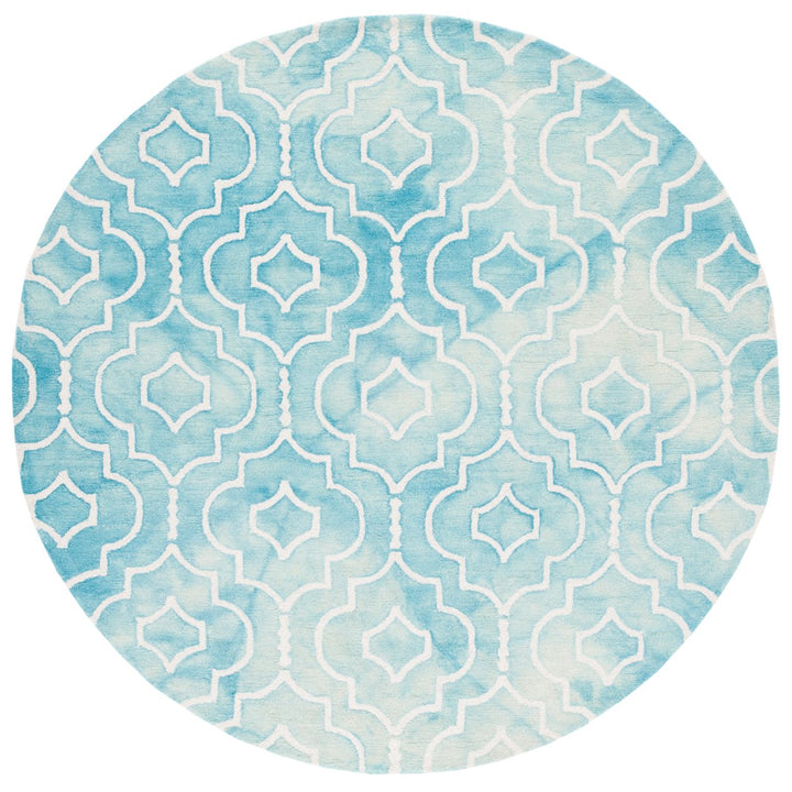 SAFAVIEH Dip Dye DDY538D Handmade Turquoise / Ivory Rug Image 1