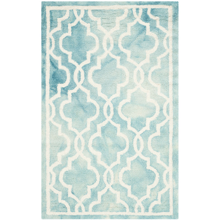 SAFAVIEH Dip Dye DDY539D Handmade Turquoise / Ivory Rug Image 2