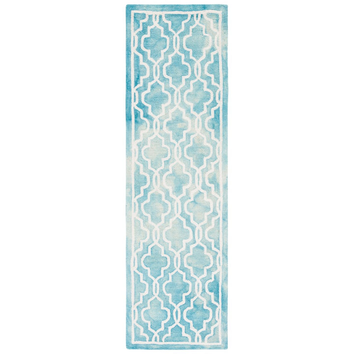 SAFAVIEH Dip Dye DDY539D Handmade Turquoise / Ivory Rug Image 1